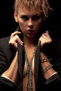 Woman with chains Royalty Free Stock Photo