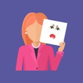 Woman Character Avatar Vector in Flat Design. Royalty Free Stock Photo