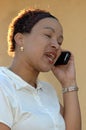 Woman chatting on phone Royalty Free Stock Photo