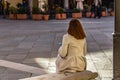 Woman checking mobile phone