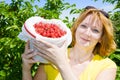 Woman with cherries