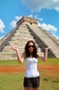 Woman in Chichen Itza Mexico Royalty Free Stock Photo