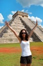 Woman in Chichen Itza Mexico Royalty Free Stock Photo