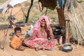 Woman and child at the attended the annual Pushkar Camel Mela. India Royalty Free Stock Photo