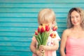 Mother`s day spring holiday concept Royalty Free Stock Photo