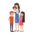 Woman with children avatar character