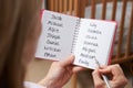 Woman Choosing Baby Names In Nursery Royalty Free Stock Photo