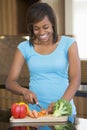 Woman Chopping Vegetables