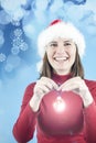 Woman with Christmas decoration Royalty Free Stock Photo
