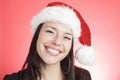 Woman christmas hat Royalty Free Stock Photo