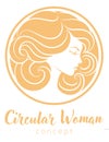 Woman Circle Face Icon Design Beauty Concept Motif
