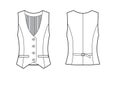 Woman classic vest fashion sketch