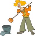 Woman Cleaning