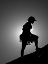 Woman climber silhouette
