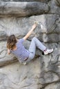 Woman climbing mountain Royalty Free Stock Photo