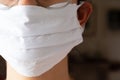 Woman with a cloth mask to prevent corona virus covid 19 infection disease, healthcare prevention 2