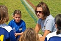 Woman Coaching Girls Soccer Royalty Free Stock Photo