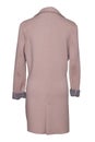 Woman coat isolated. Stylish womens pink coat isolated on a whit