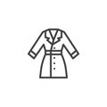 Woman coat line icon