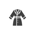 Woman coat vector icon