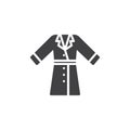 Woman coat vector icon