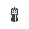 Woman coat vector icon