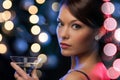 Woman with cocktail Royalty Free Stock Photo