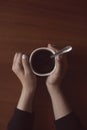 Woman in coffee shop