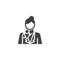 Woman concierge vector icon