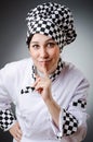 Woman cook isolated Royalty Free Stock Photo