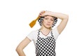 Woman cook isolated Royalty Free Stock Photo