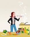 Woman Cooking Royalty Free Stock Photo