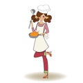 Woman cooking Royalty Free Stock Photo