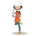 Woman cooking Royalty Free Stock Photo