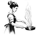 Woman cooking