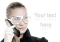 Woman in cool sunglasses Royalty Free Stock Photo