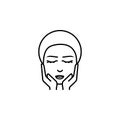 Woman, cosmetic, massage icon. Element of anti aging outline icon for mobile concept and web apps. Thin line Woman, cosmetic,