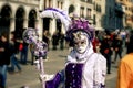 Woman in costume at the Venice Carnival, Italy