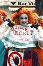 Woman in costume at Viareggio Carnival