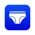 Woman cotton panties icon digital blue