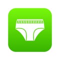 Woman cotton panties icon digital green