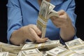 Woman Counting Money Royalty Free Stock Photo