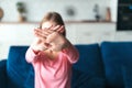 Woman covering her face with her hands Royalty Free Stock Photo