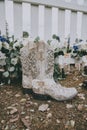 Woman cowboy boots. Royalty Free Stock Photo