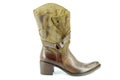 Woman cowboy brown boot Royalty Free Stock Photo