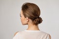 Woman with creative elegant hair bun Royalty Free Stock Photo