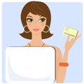 Woman with credit card