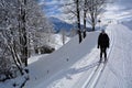 Nordic Skiing in Kaisergebirge, Tirol, Austria Royalty Free Stock Photo