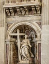 Woman with Cross Inside Saint Peters