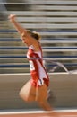 Woman Crossing Finish Line In Race Royalty Free Stock Photo